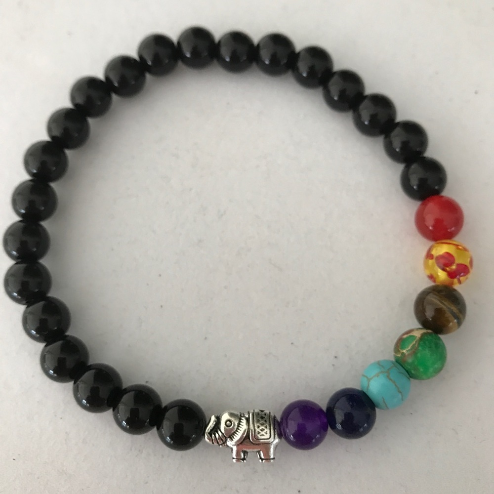 Plus Size Bracelet. 9 inches 7 Chakra Healing Energy